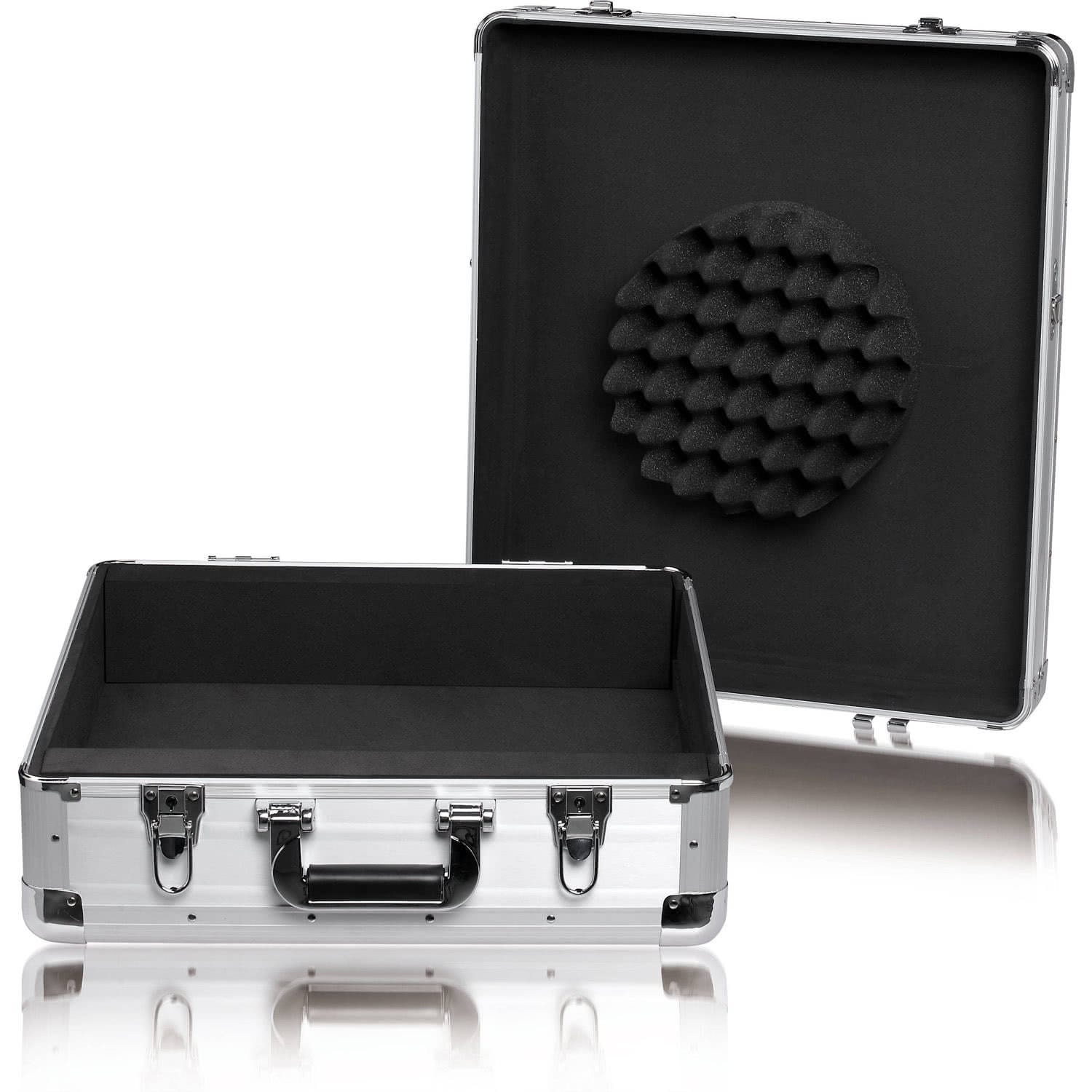 Сребристият Zomo Flightcase за DJM-2000 от друг ъгъл