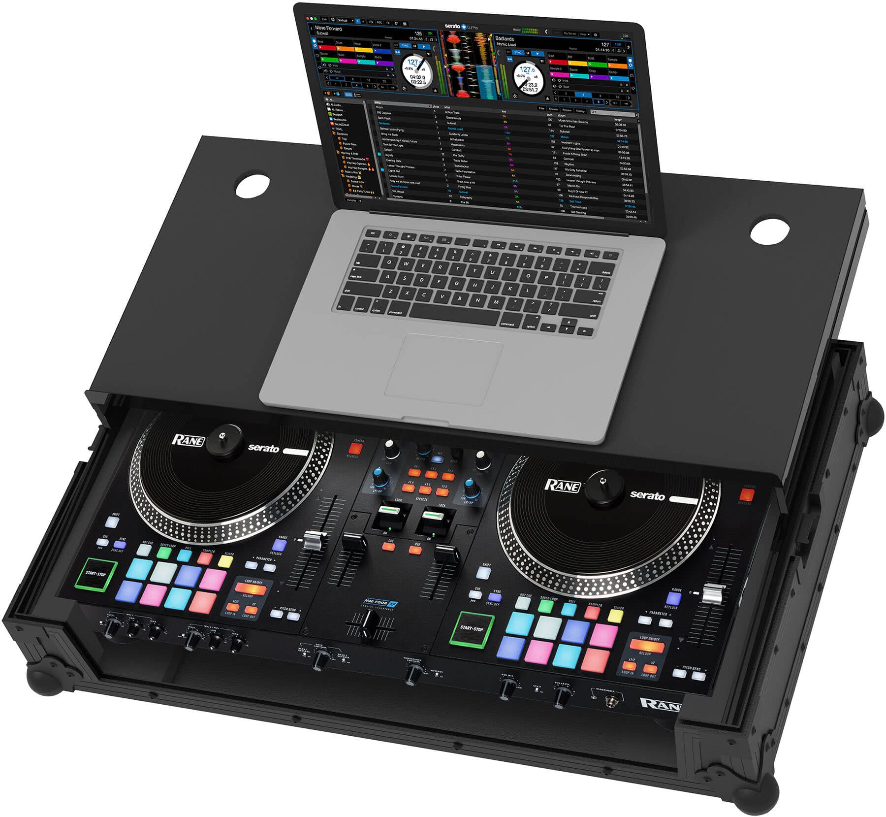 Черен Zomo Flightcase Rane ONE Plus NSE с алуминиеви профили и ъглови протектори