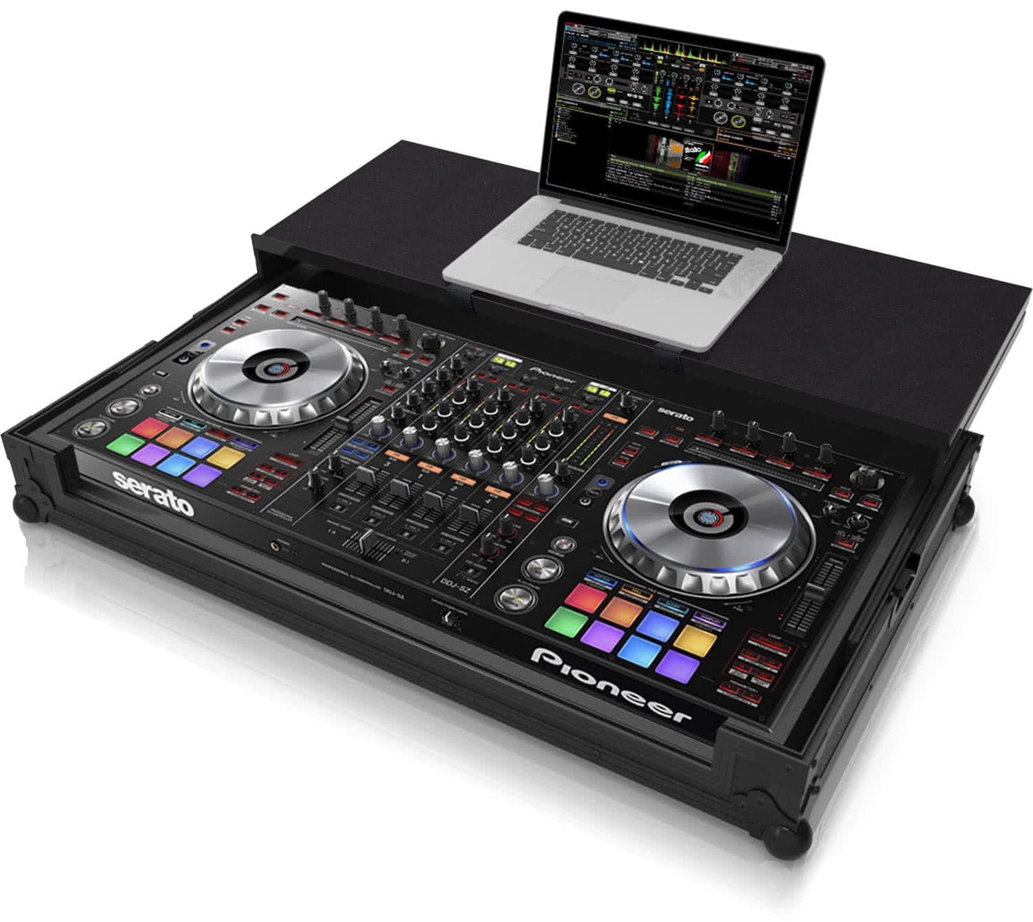 Zomo Flightcase P-DDJ-RZ Plus NSE в черен Night Style дизайн, затворен, общ изглед