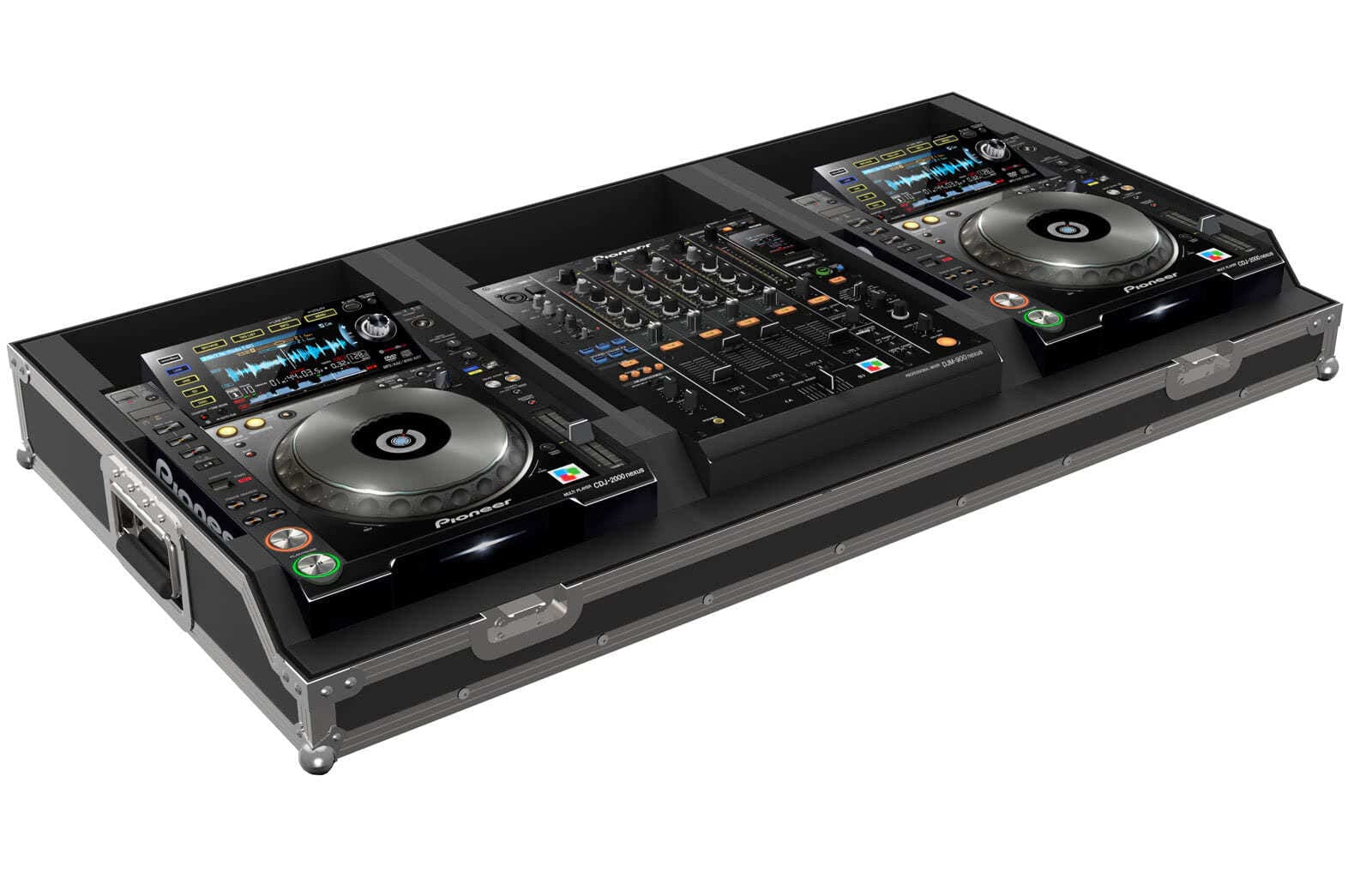 PEP FC-NXS2 Flightcase в черно и сребристо за два CDJ-2000 NXS2 и един DJM-900 NXS2