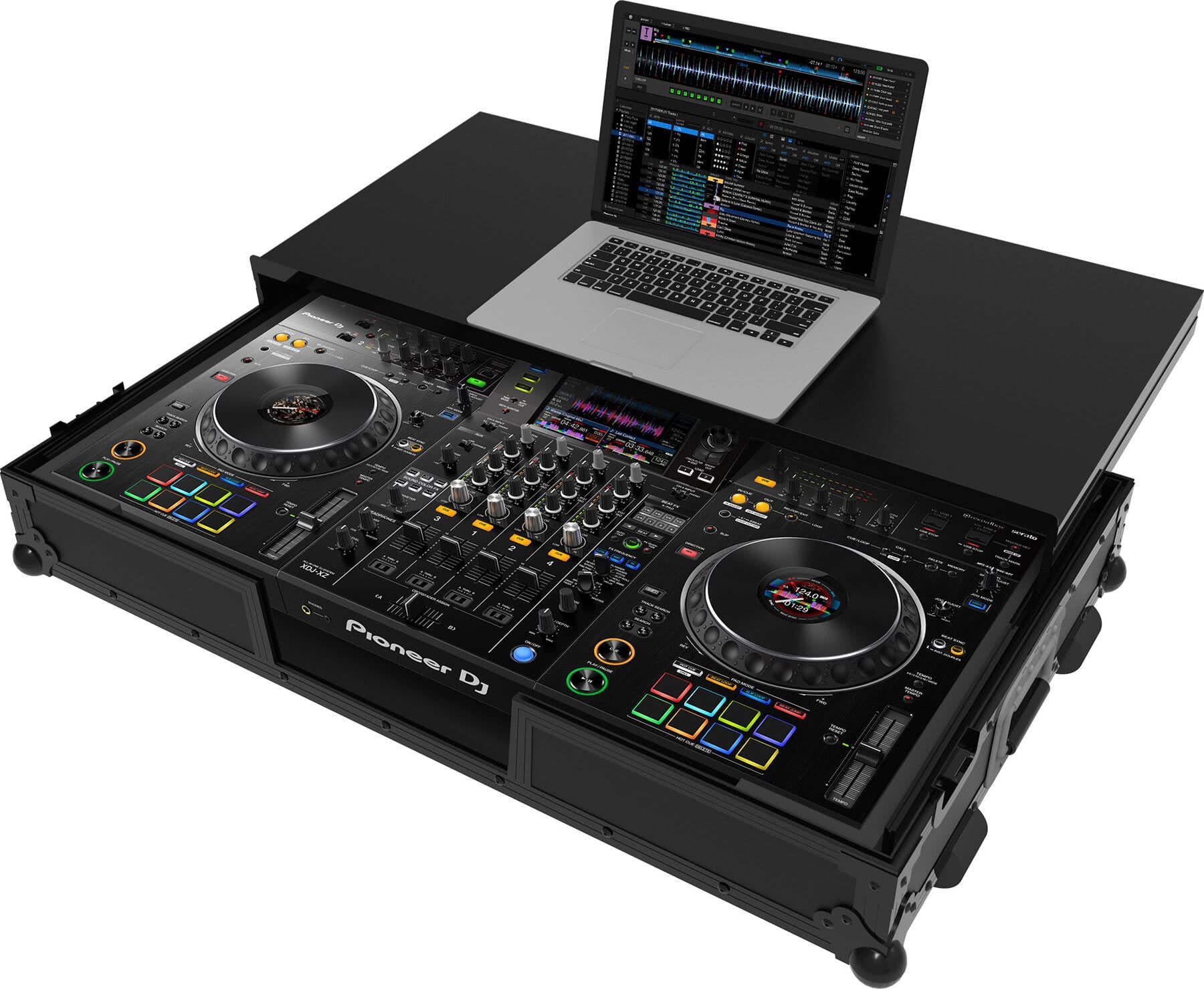 Zomo Flightcase P-XDJ-XZ NSE Plus в черно, затворен, изглед отпред