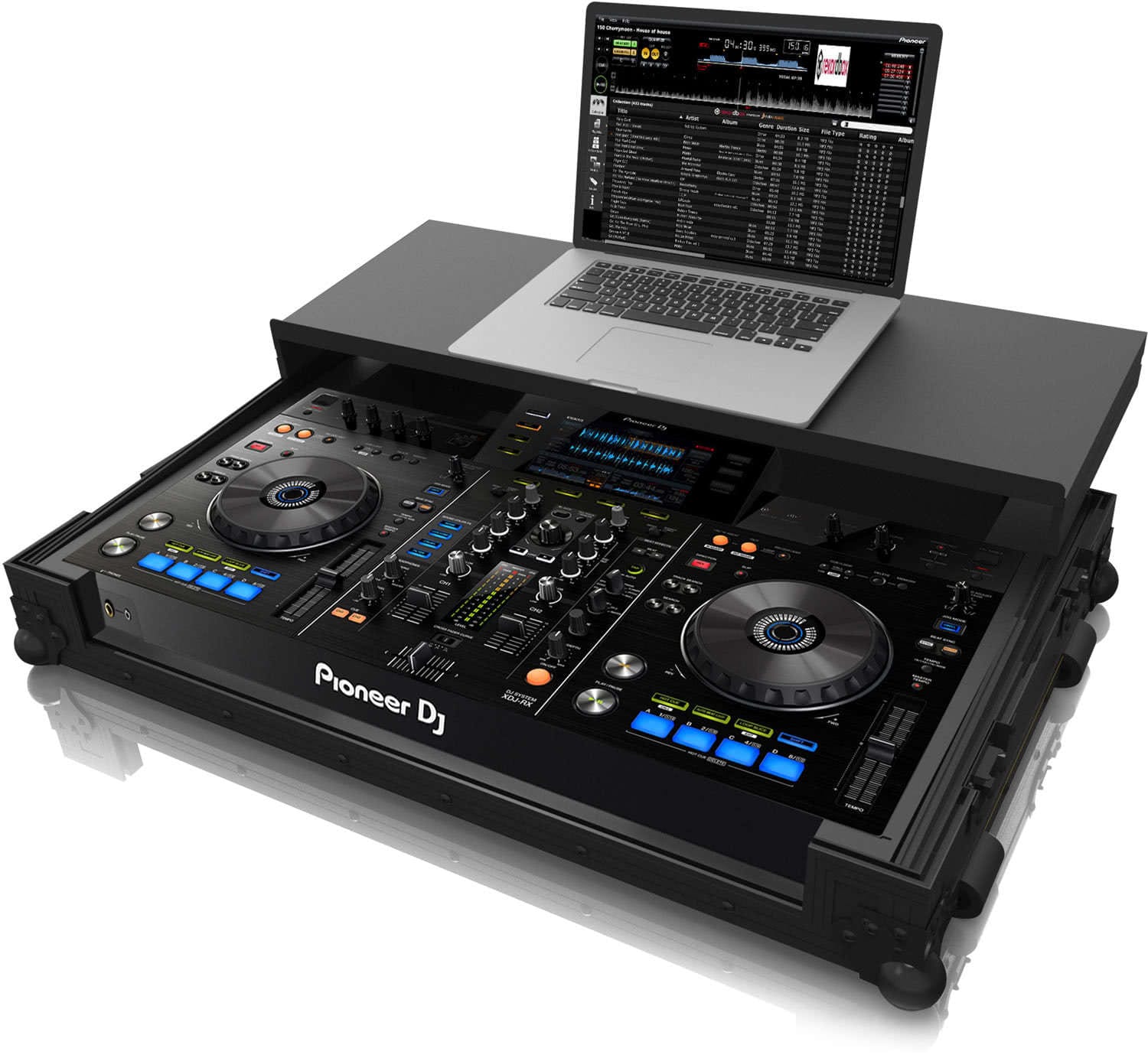 Черен Zomo Flightcase P-XDJ-RX Plus NSE с алуминиеви профили и дръжка