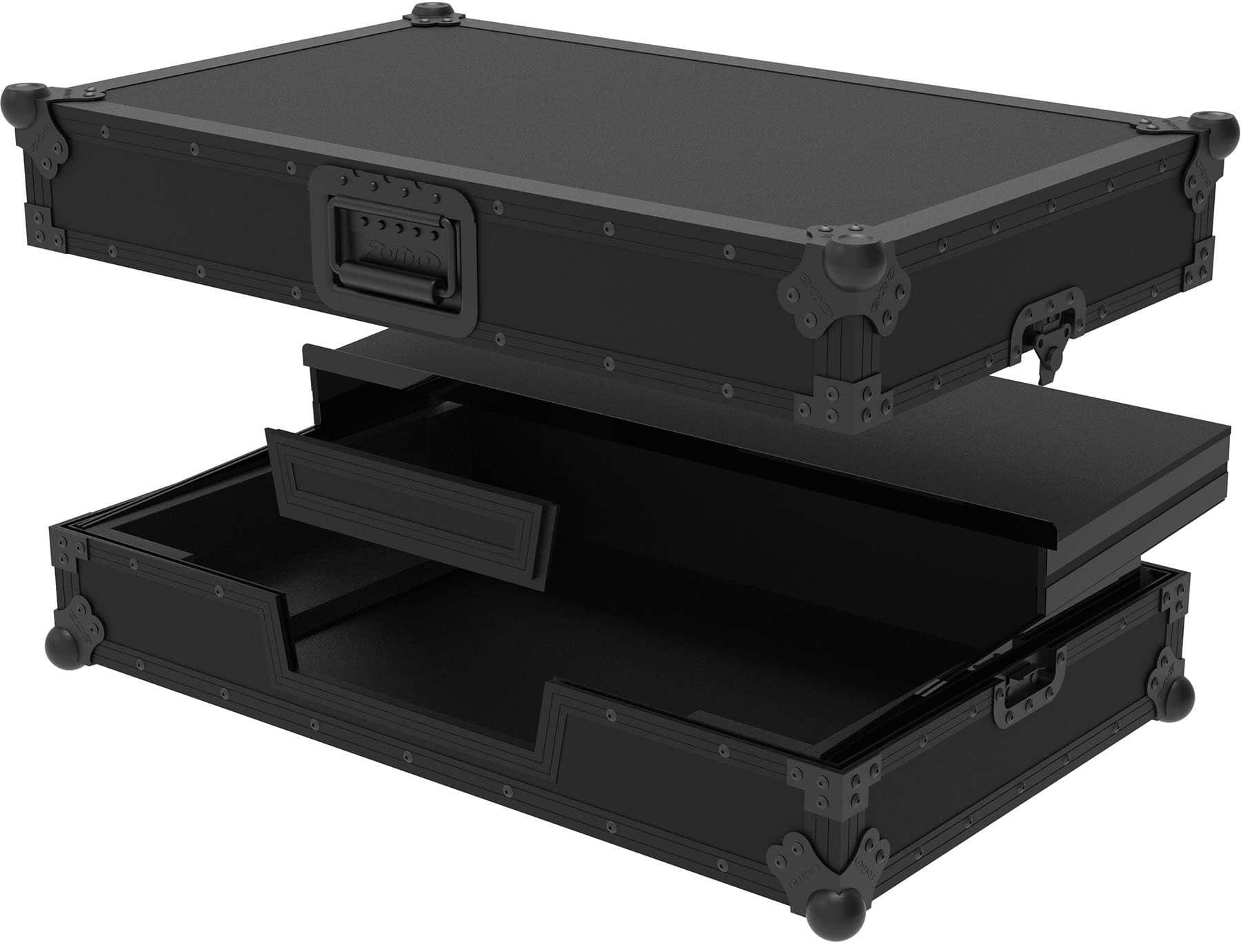 Zomo Flightcase P-DDJ-FLX10 Plus NSE с отворен капак и подплата за контролера