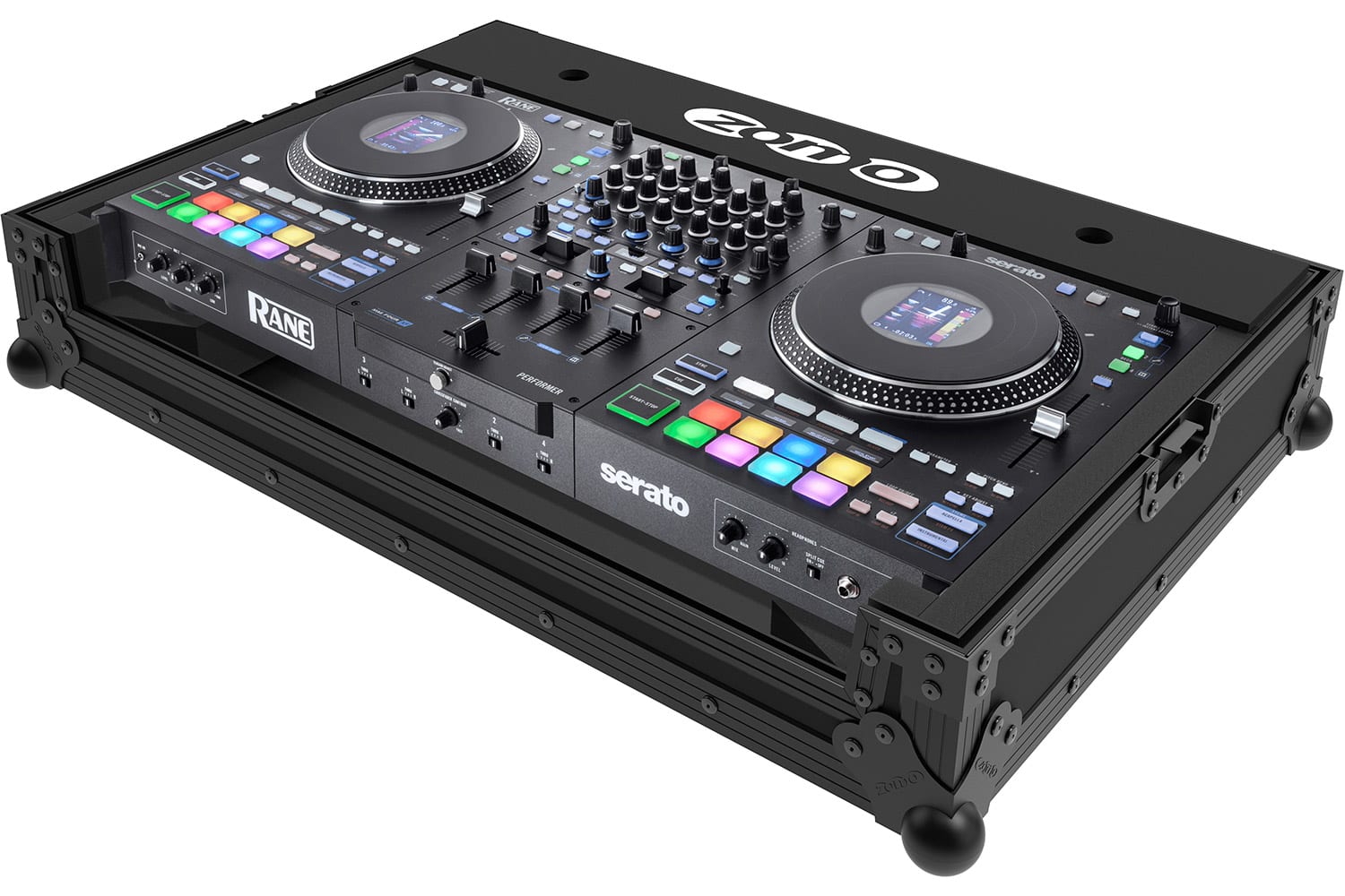 Zomo Flightcase Rane Performer NSE в черно, затворен, изглед отпред