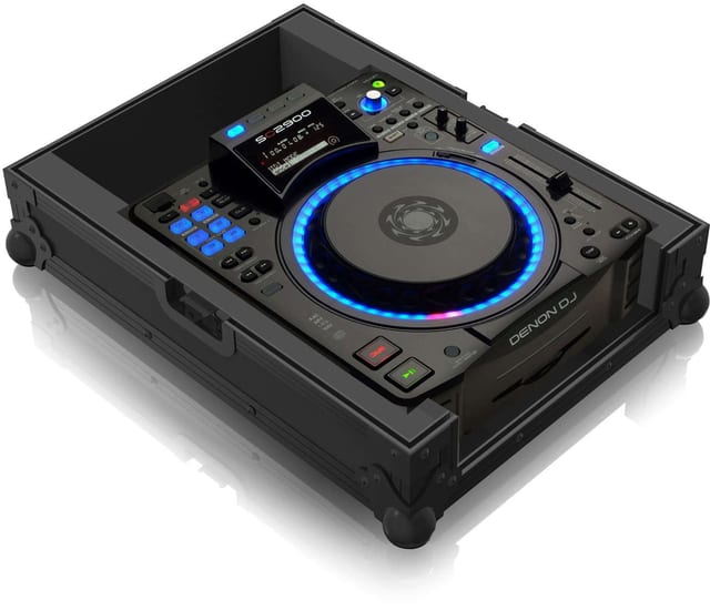 Черен Zomo Flightcase SC-2900 NSE отпред със закопчалки и дръжка