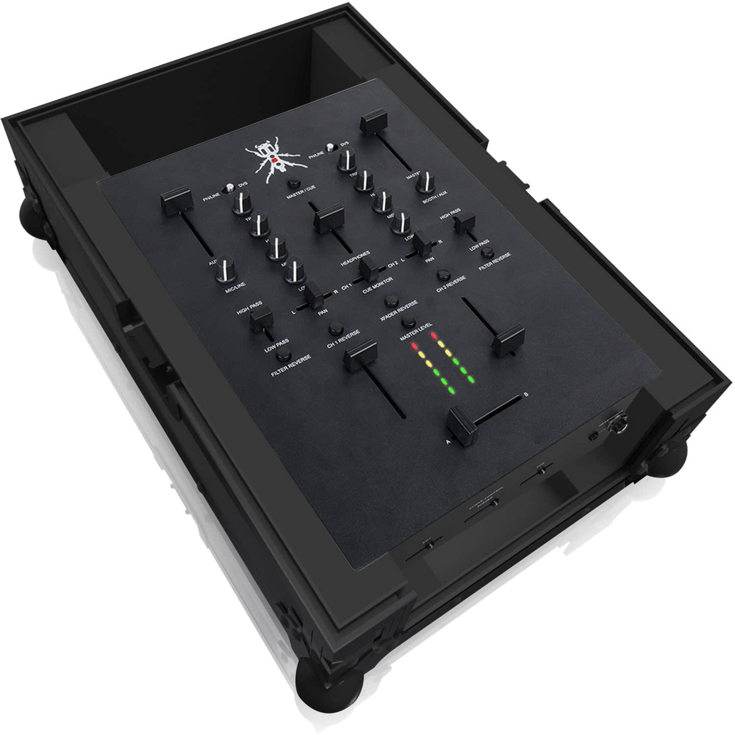 Черен Zomo Flightcase TRX NSE с дръжка и пеперудени закопчалки, поглед отпред