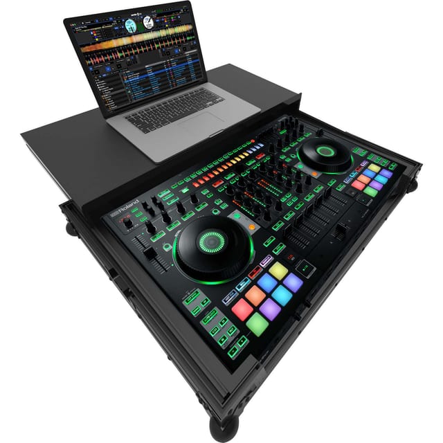 Черен Zomo Flightcase DJ-808 Plus NSE със закопчалки и дръжка за Roland DJ-808