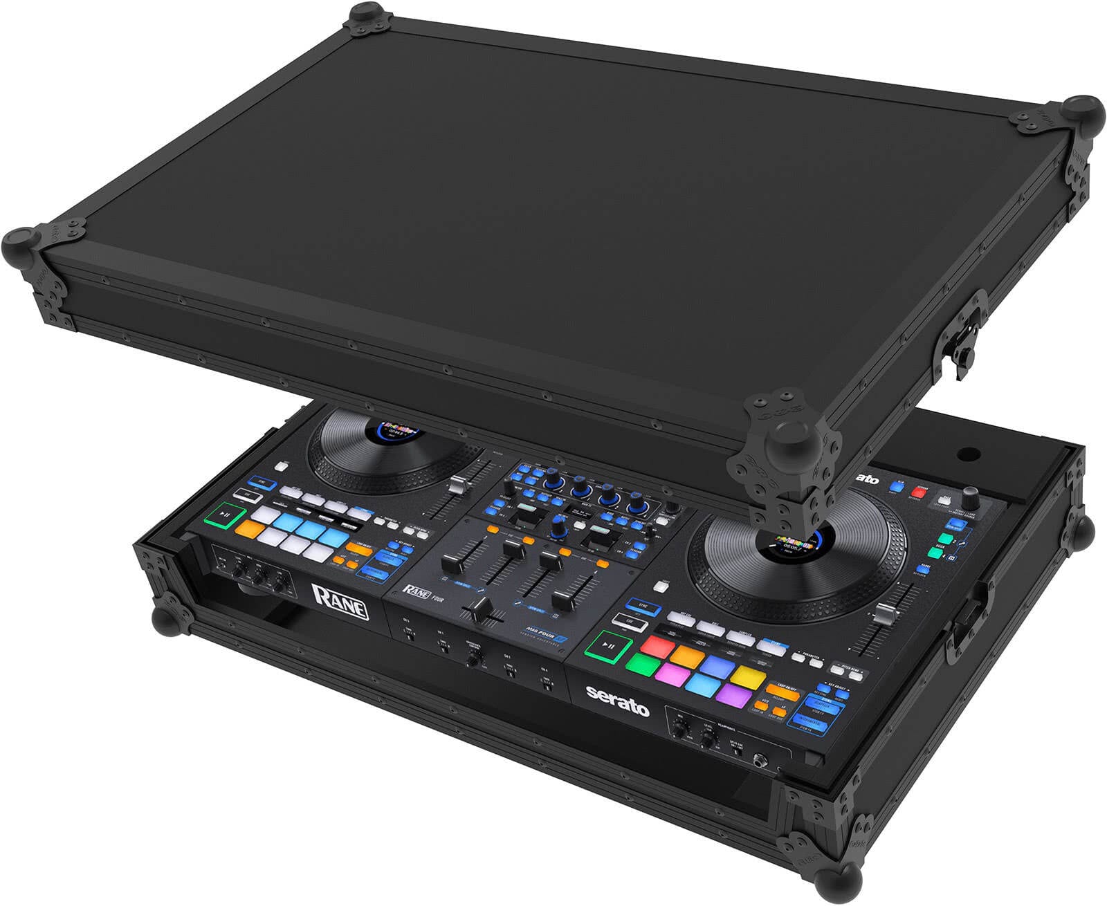 Zomo Flightcase Rane Four, затворен кейс с пеперудени закопчалки и ъглови протектори