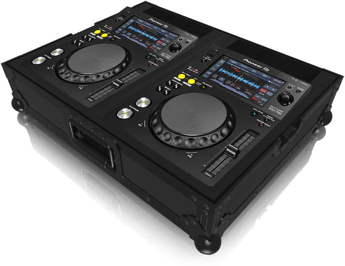 Черен Zomo Flightcase XDJ-700 NSE, затворен, поглед отпред