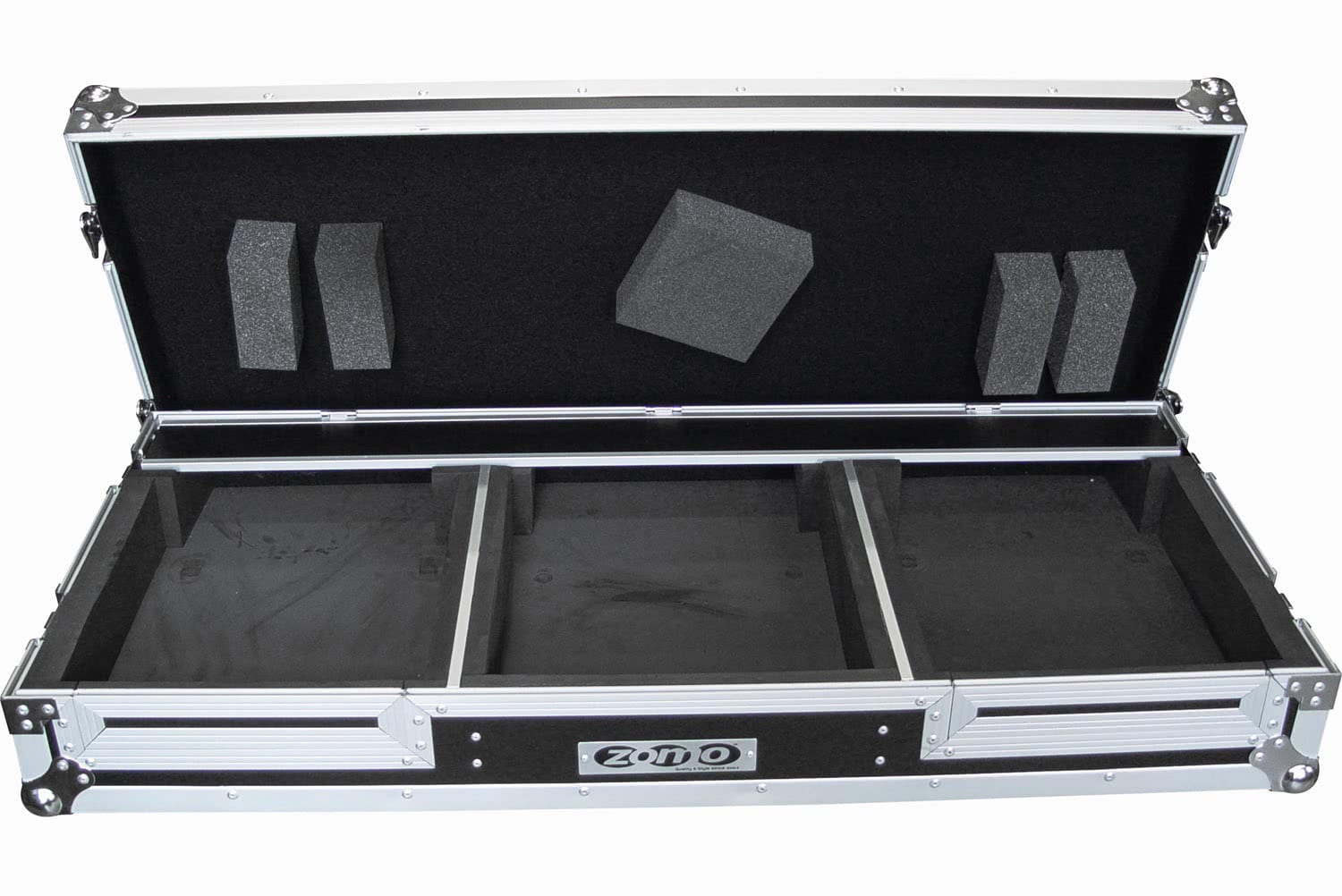 Лилав Zomo Flightcase P-800/12, страничен ъгъл на кейса