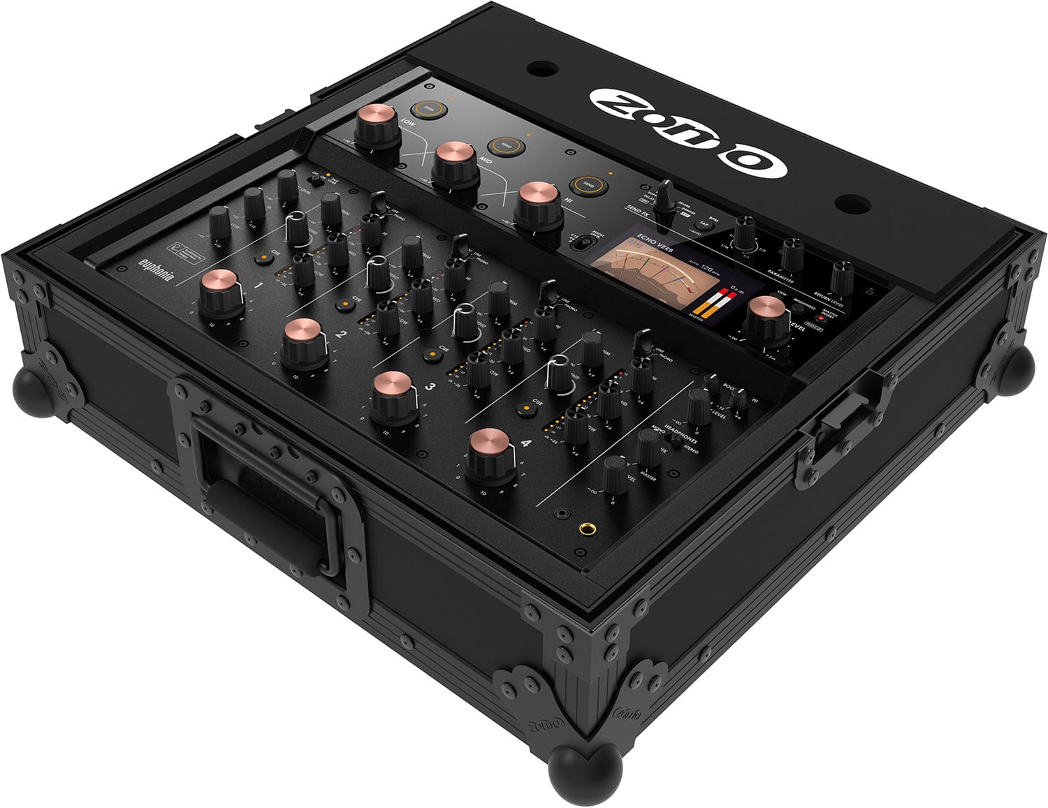 Черен Zomo Flightcase A-Euphonia NSE, затворен, поглед отпред