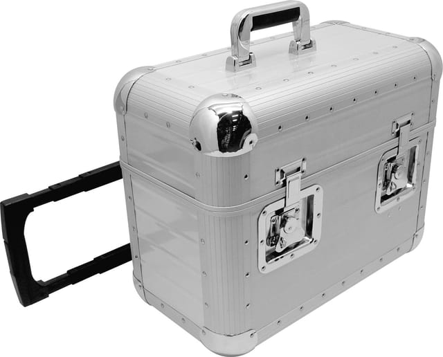 Zomo Recordcase TP-70 XT сребрист кейс за винил, изглед отпред