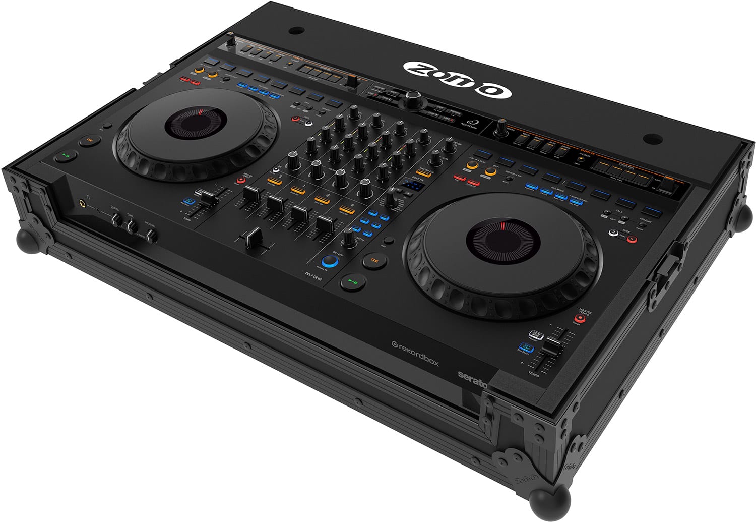 Черен Zomo Flightcase A-DDJ-GRV6 NSE със затворен капак, общ изглед