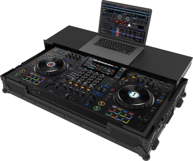 Черен Zomo Flightcase A-XDJ-AZ Plus NSE за AlphaTheta XDJ-AZ със закопчалки тип пеперуда