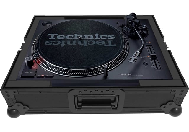 Черен Zomo Flightcase T-10 NSE за грамофон Technics SL-1210, поглед отпред