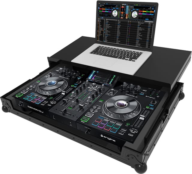Черен Zomo Flightcase D-Prime-2 Plus NSE за Denon DJ Prime 2 с алуминиеви кантове
