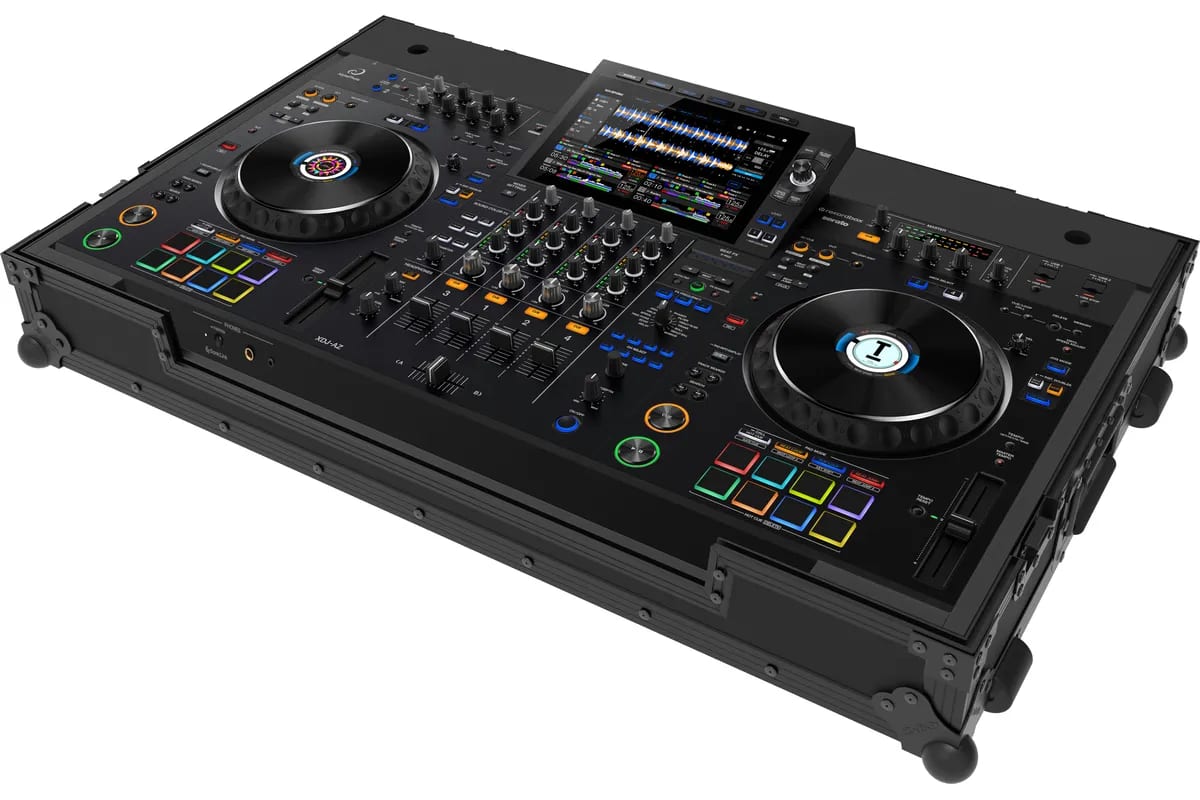Черен Zomo Flightcase A-XDJ-AZ NSE за AlphaTheta XDJ-AZ с алуминиеви профили и ъглови протектори