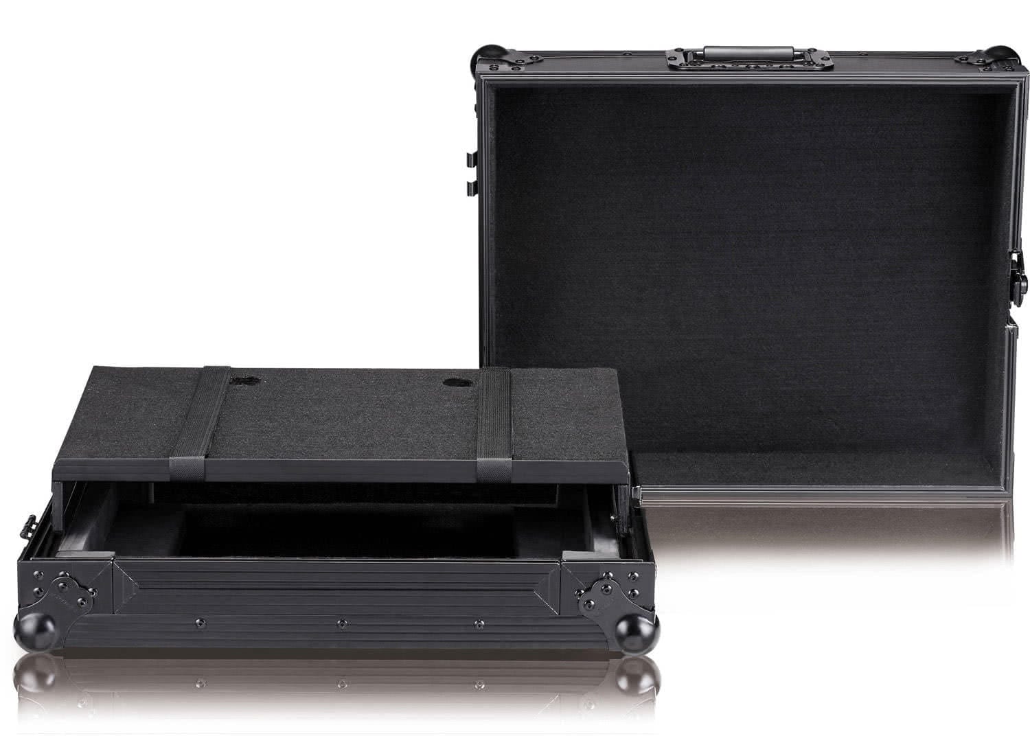 Zomo Flightcase S2 Plus NSE с изтеглена поставка за лаптоп