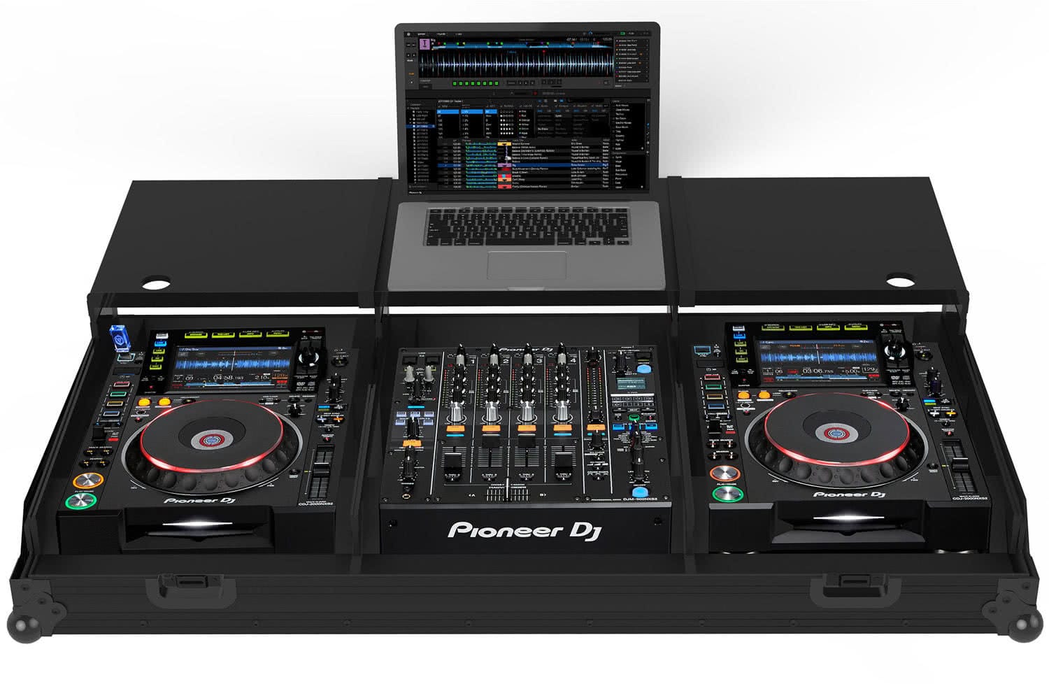 Черен Zomo Flightcase Set 2900 MK2 Plus NSE за два Pioneer CD плейъра и миксер