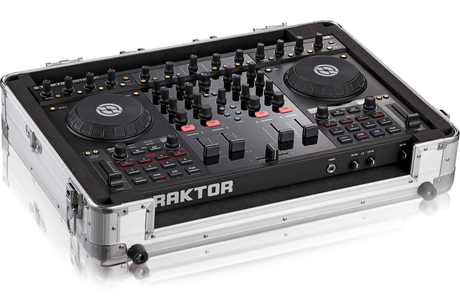 Zomo MFC-S4 сребрист Flightcase за DJ контролер - изглед отпред