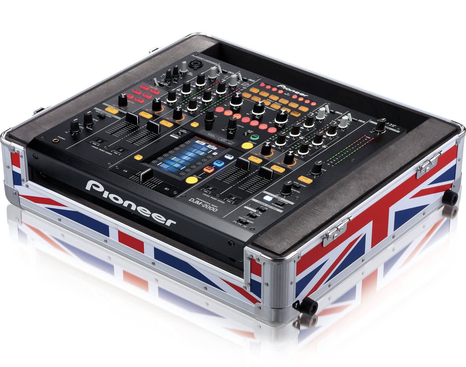 Zomo Flightcase за DJM-2000 във визия UK-Flag, общ изглед