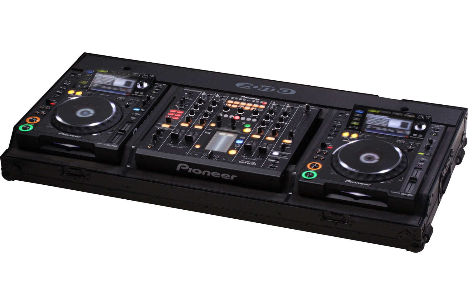 Zomo Flightcase Set 2200 NSE в черно, изглед отпред със затворен капак