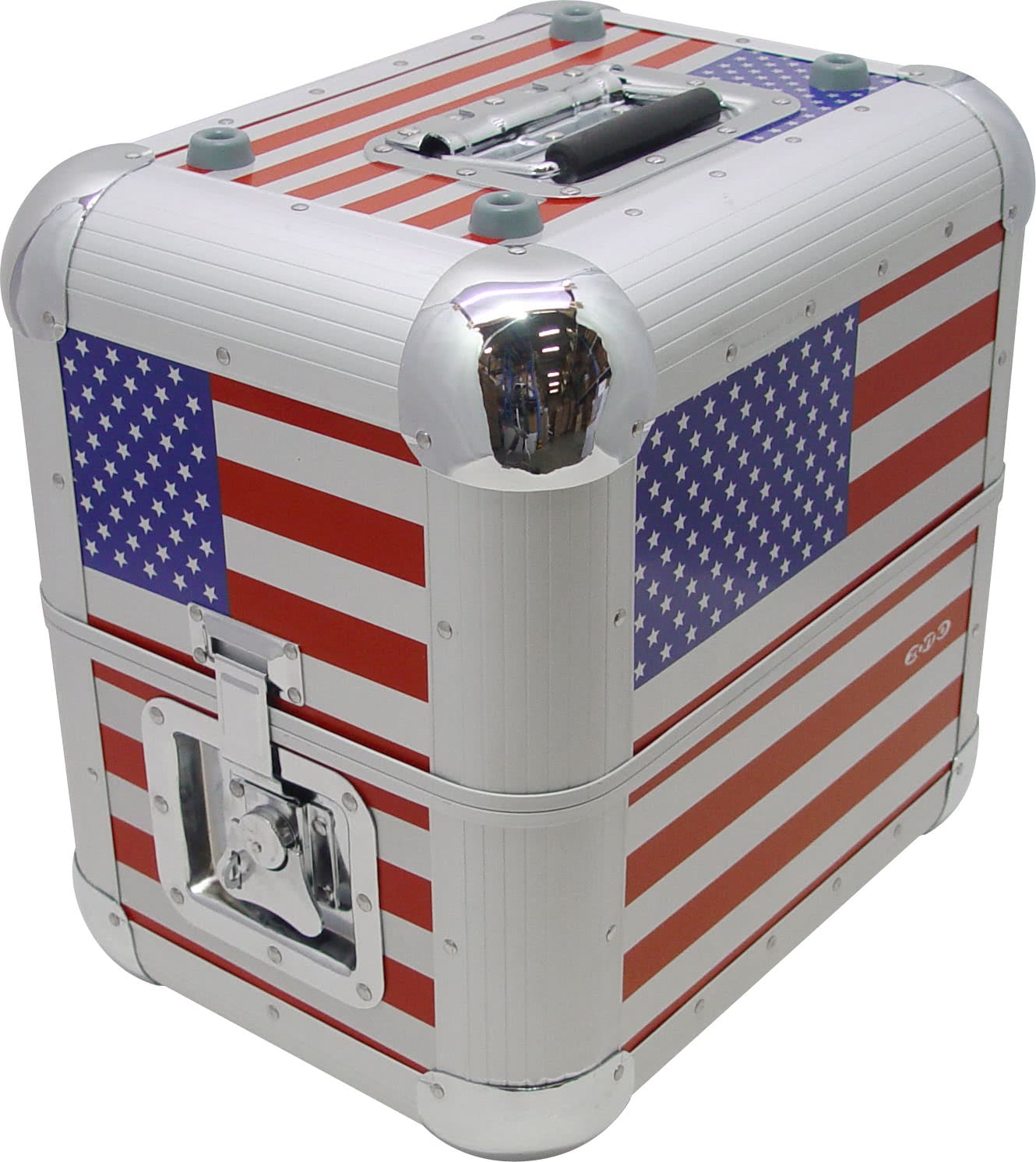 Zomo Recordcase MP-80 XT в дизайн USA-Flag – общ изглед на кейса за винилови плочи