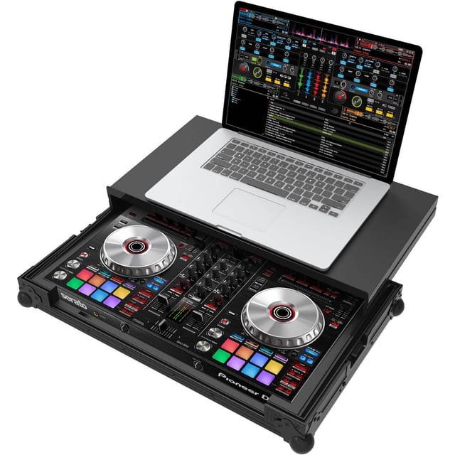 Черен Zomo Flightcase P-DDJ-SR2 Plus NSE за Pioneer DDJ-SR2 с алуминиеви профили и ъглови протектори