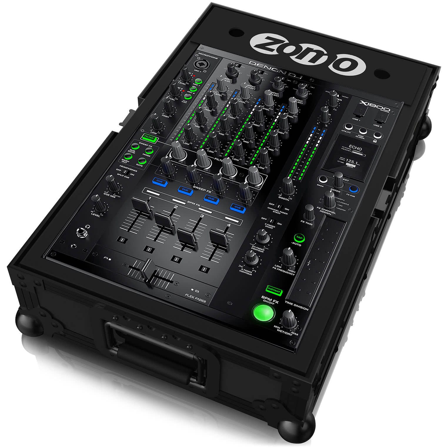 Черен Zomo Flightcase DN-X1800 NSE за Denon X1800 Prime с алуминиеви профили и ъглови протектори