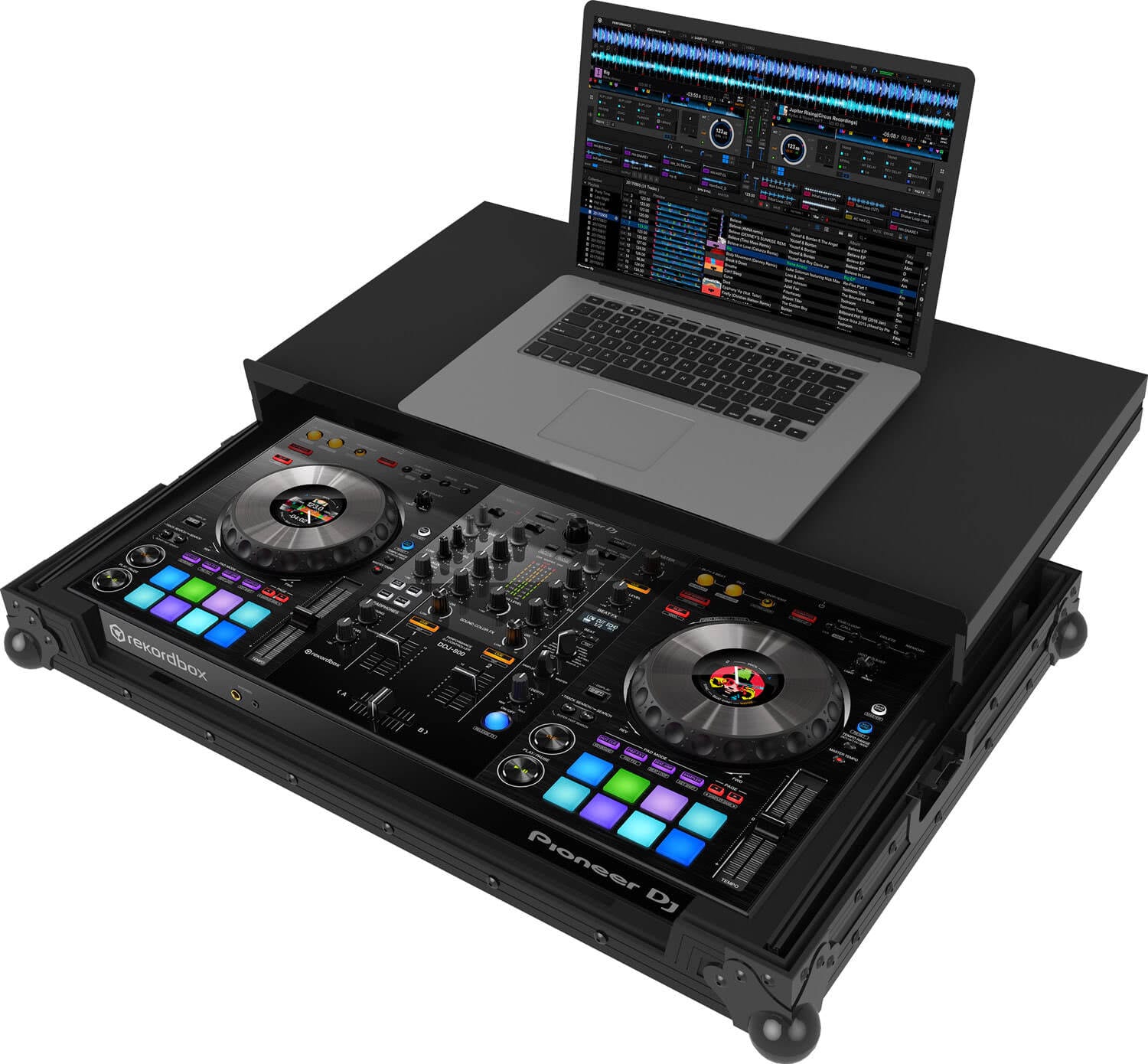 Черен flightcase Zomo P-DDJ-800 Plus NSE за Pioneer DDJ-800, затворен, отпред