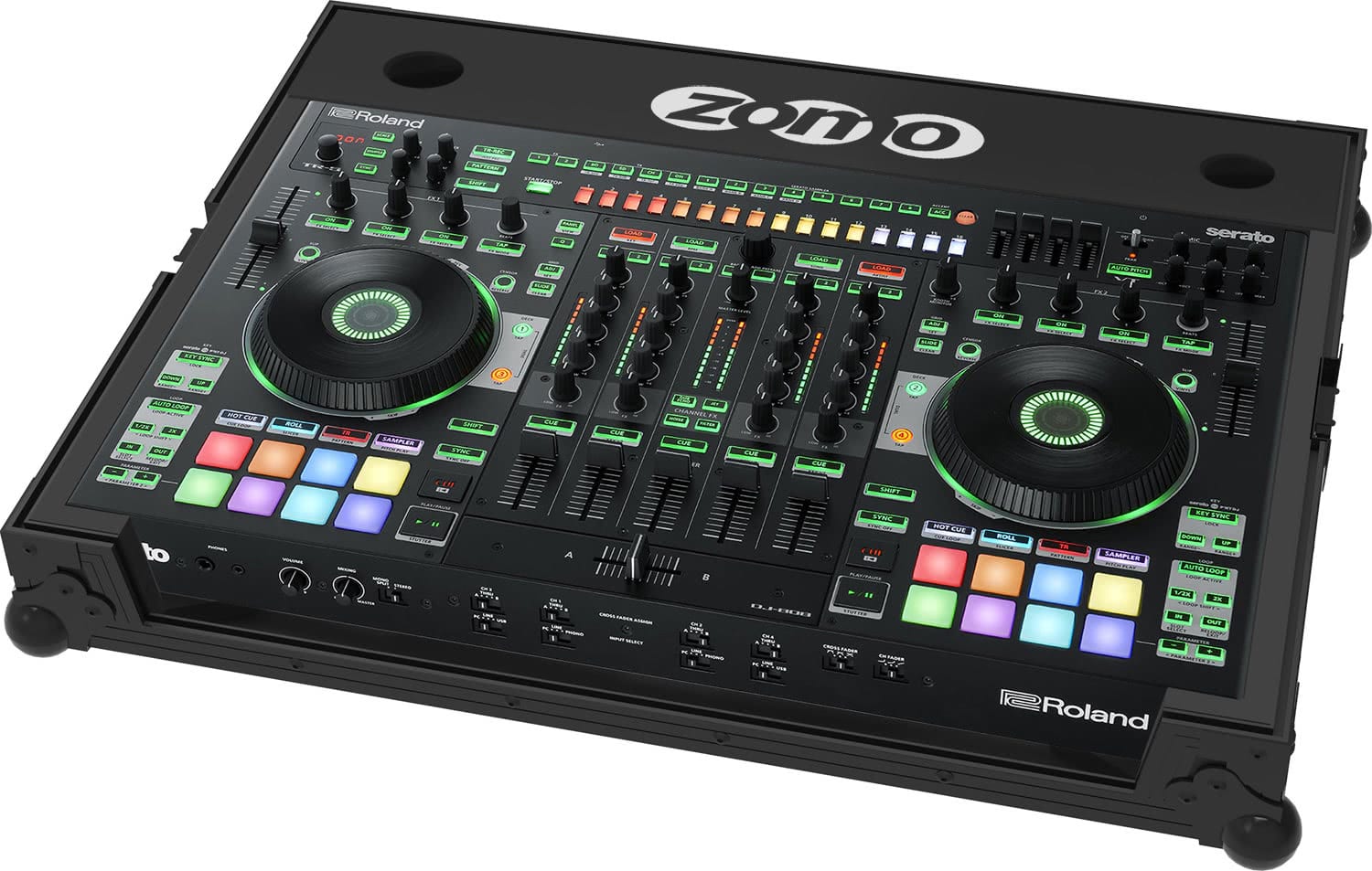 Черен Zomo Flightcase DJ-808 NSE с алуминиеви кантове и ъглови протектори
