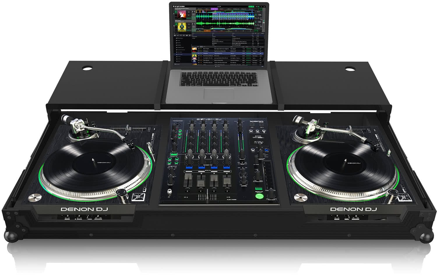 Черен Flightcase Zomo VLX-1800 Plus NSE за Denon Prime Series, изглед отпред