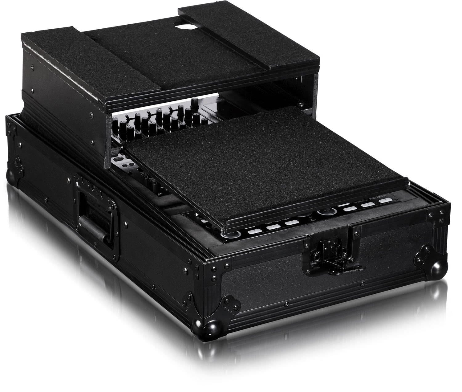 Zomo Flightcase P-MC Plus NSE, страничен изглед с алуминиеви профили и ъглови протектори