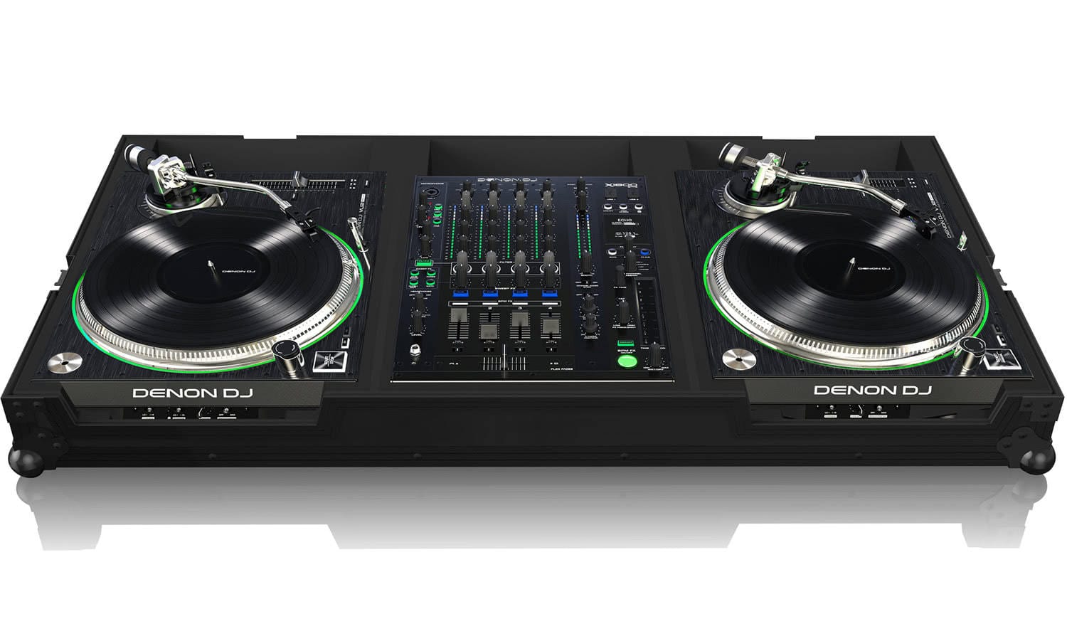Zomo Flightcase VLX-1800 NSE за Denon Prime Series, черен, затворен, отпред