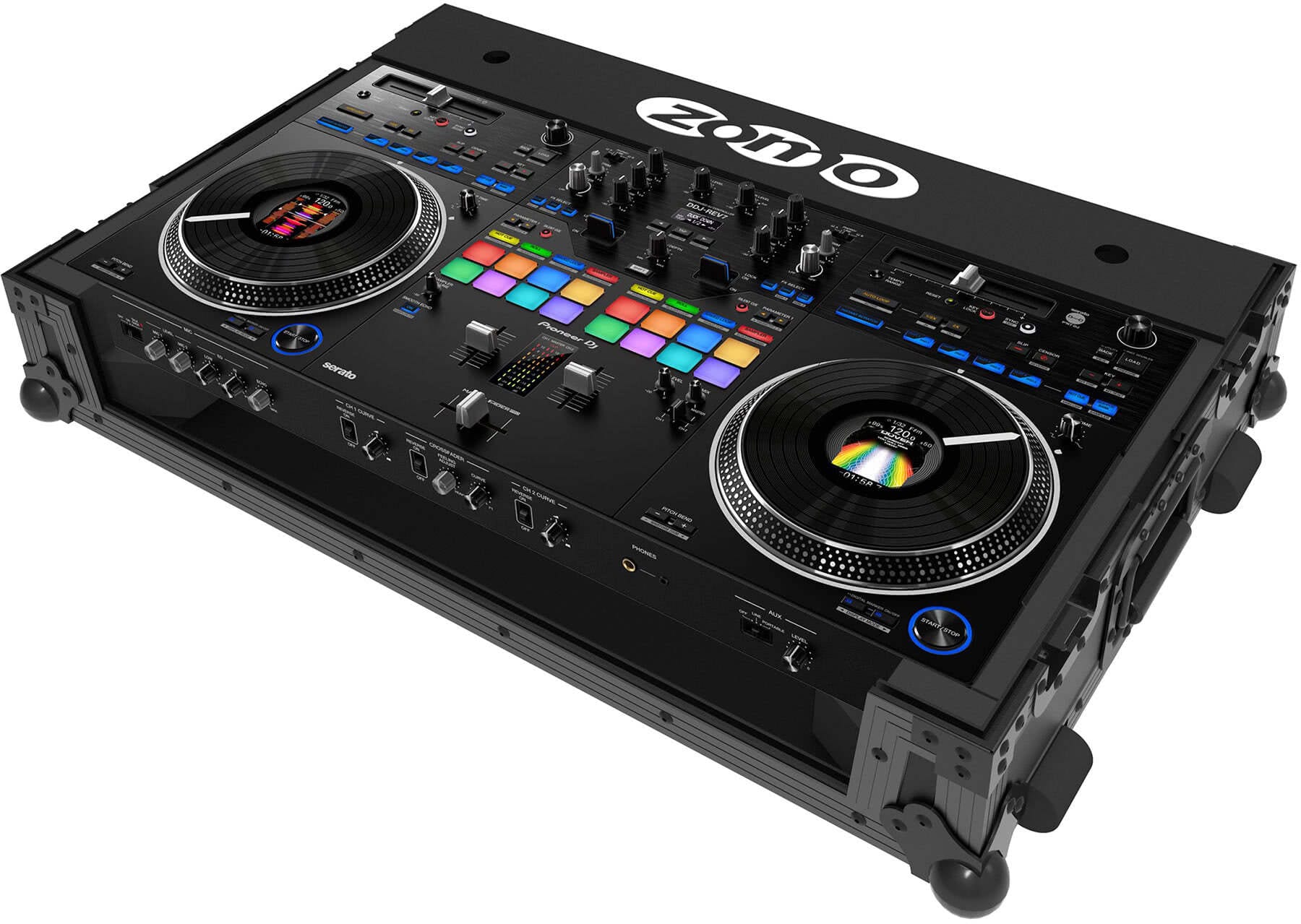 Zomo Flightcase P-DDJ-REV7 NSE в черно, затворен, поглед отпред