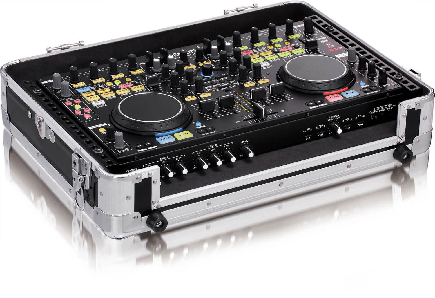 Черен Zomo Flightcase MFC-6000 за DJ контролер – общ изглед отпред