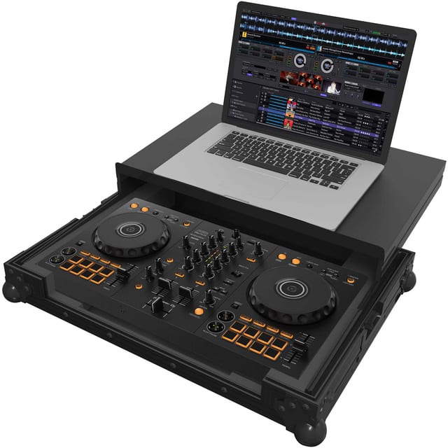 Черен Zomo Flightcase P-DDJ-FLX4 Plus NSE за Pioneer DDJ-FLX4 със сферични ъгли и закопчалки