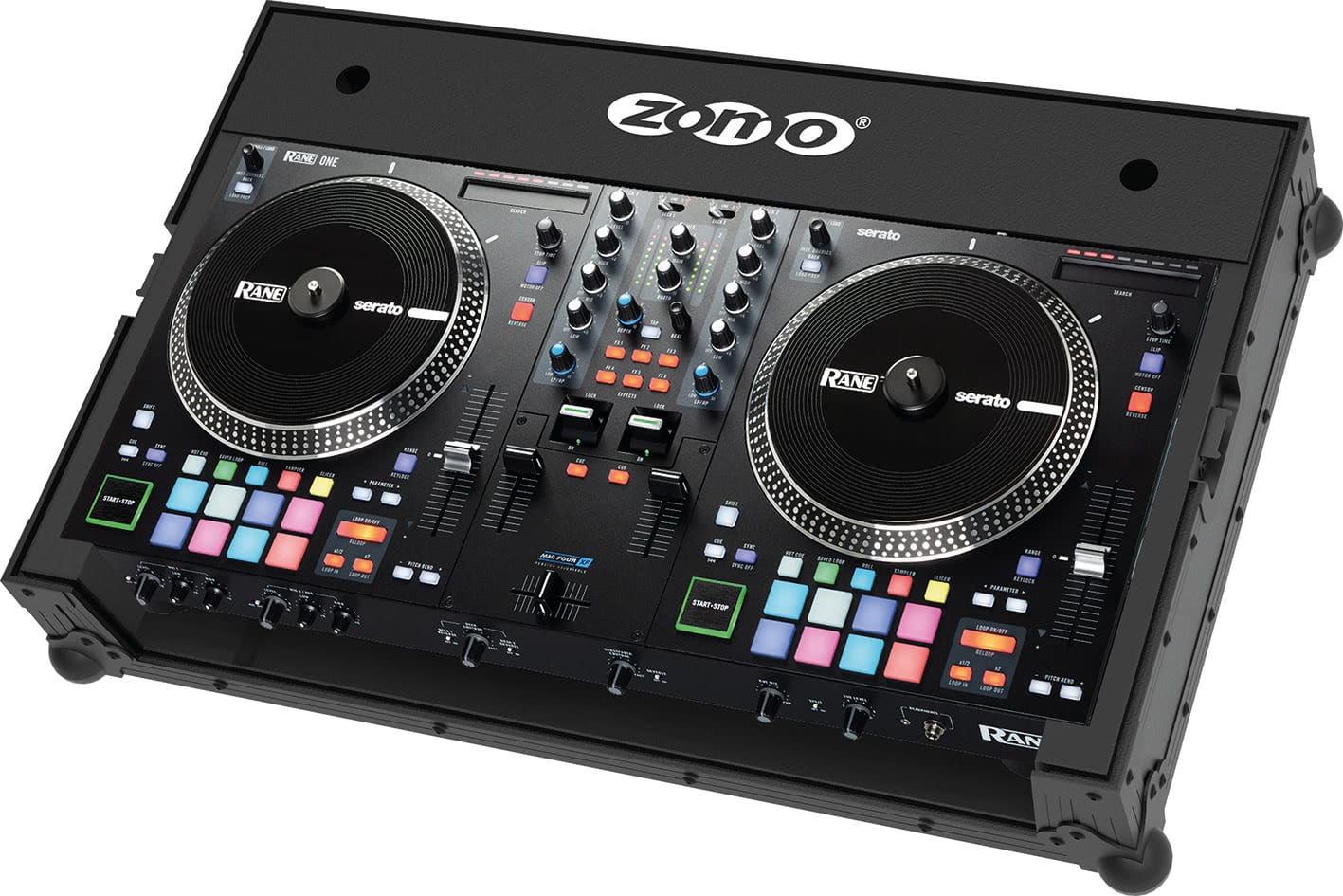 Черен Zomo Flightcase Rane ONE NSE, затворен, поглед отпред