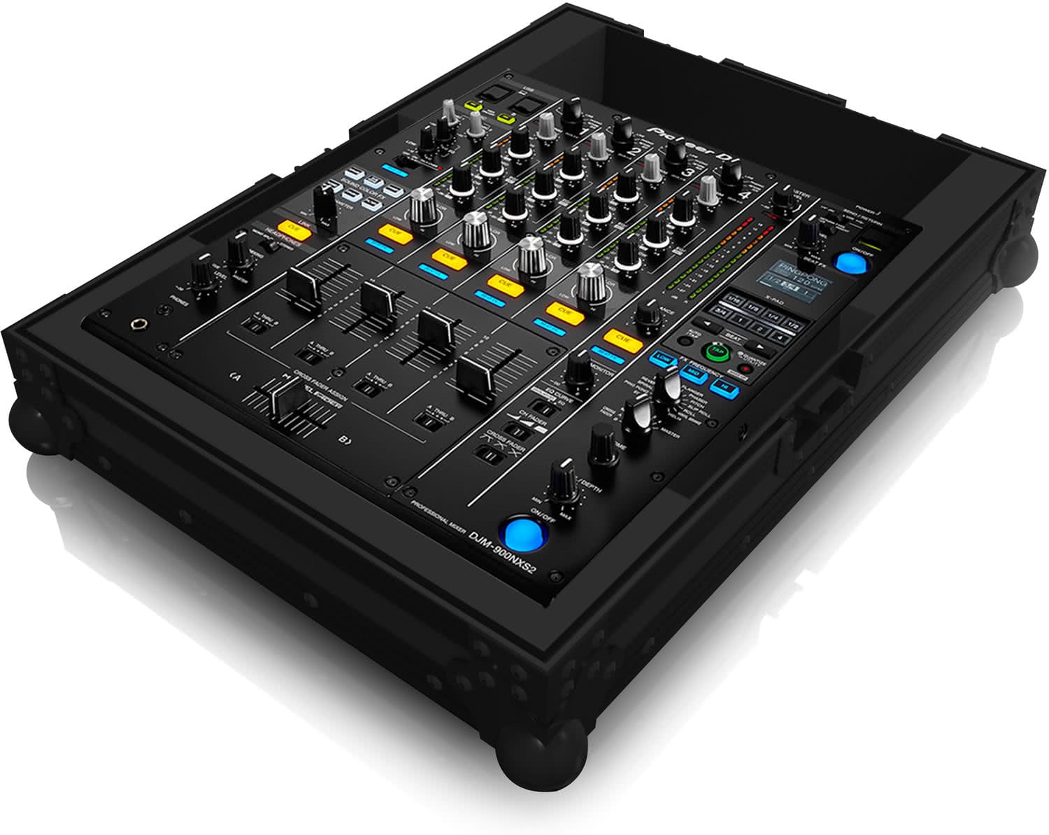 Черен Flightcase Zomo PM-900MK2 NSE за миксер Pioneer DJM-900NXS2 с дръжка и закопчалки