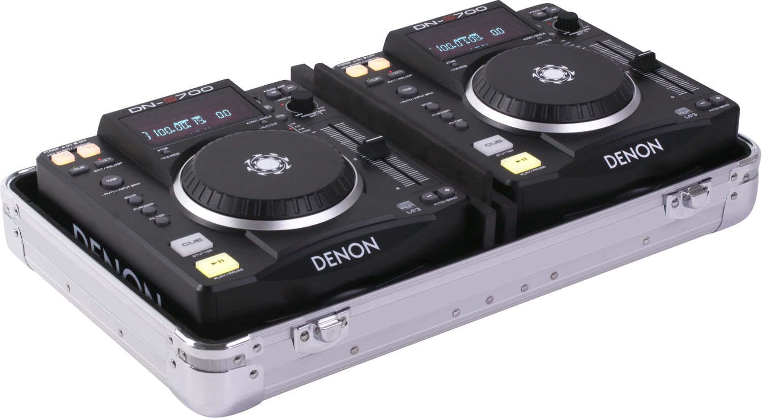 Zomo Flightcase CDJ-3 XT отворен с централен разделител и дунапрен